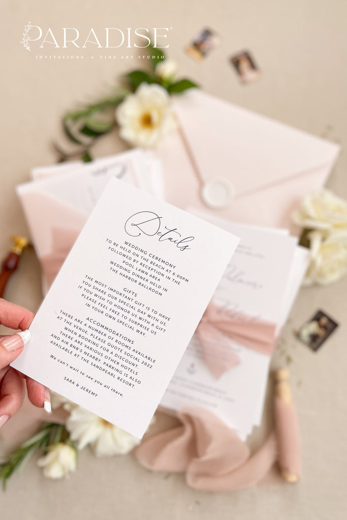 Sabrina Silk Ribbon Wedding Invitation Sets