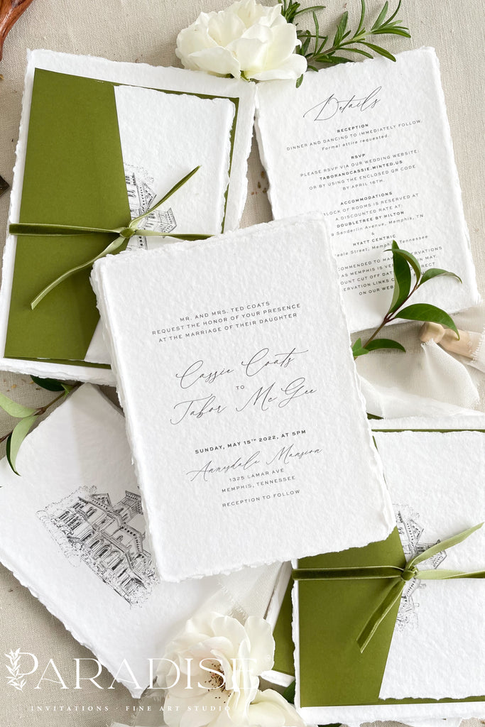 Azalea Handmade Paper Wedding Invitation Sets