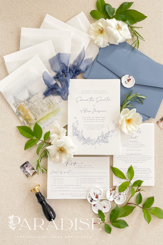 Devanna Vellum Wedding Invitations