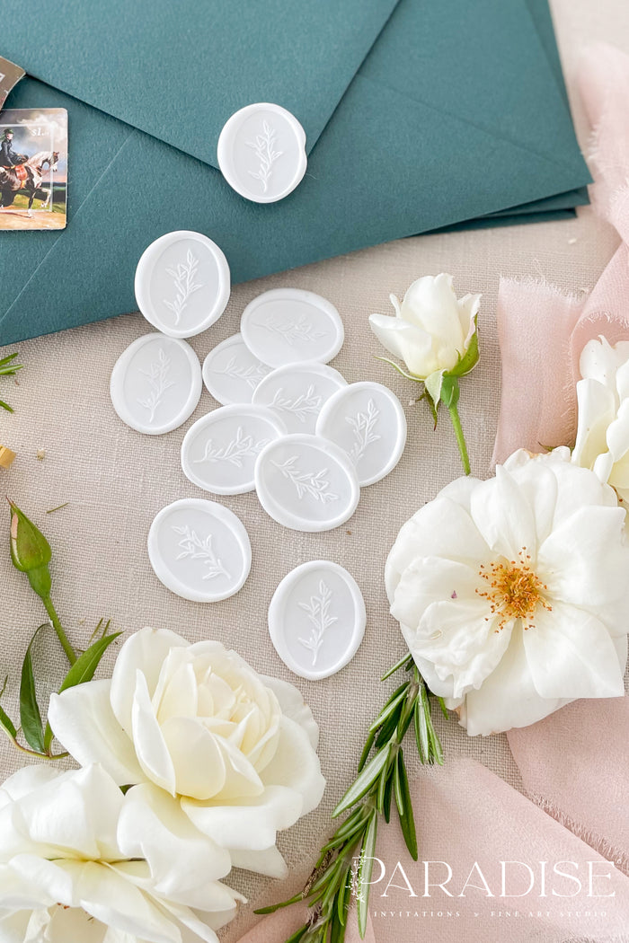 White Oval Custom Wax Seals