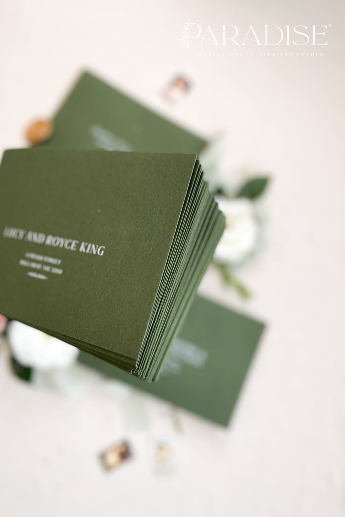 Forest Green Envelopes and White Ink Printing