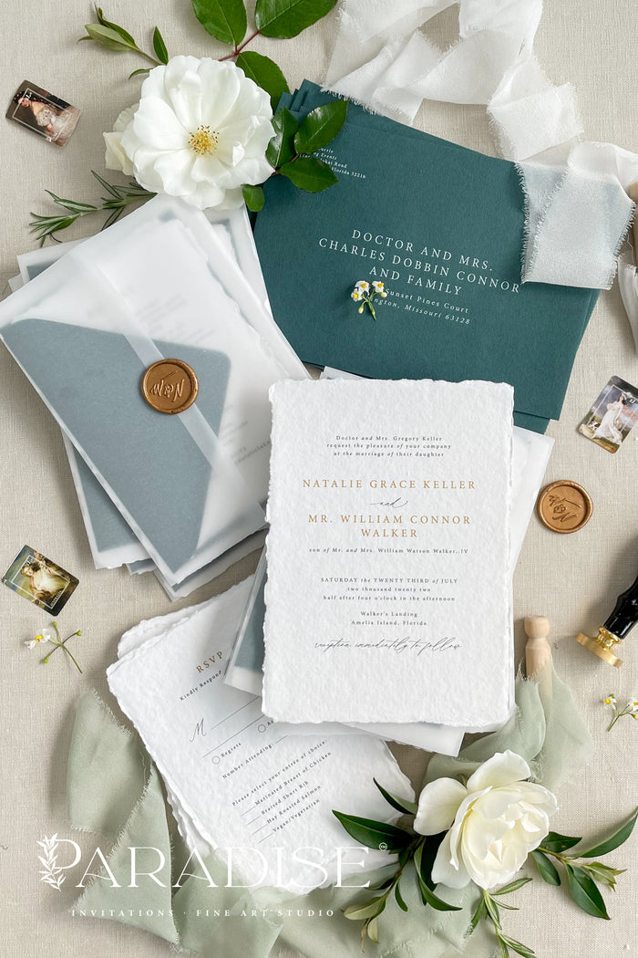 Joanna Handmade Paper Wedding Invitation Sets