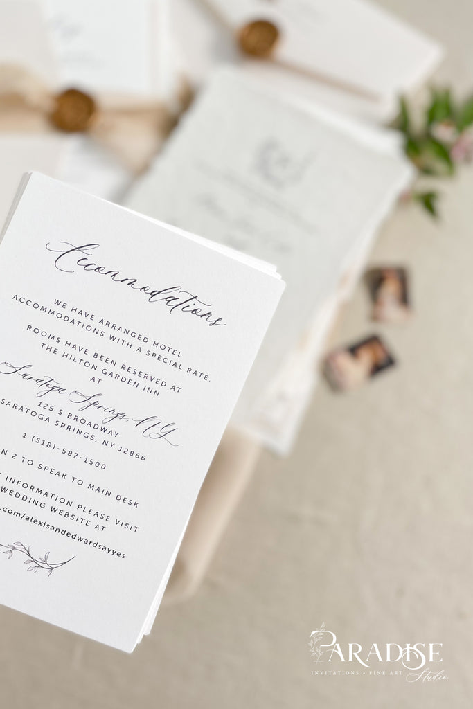 May Handmade Paper Wedding Invitation Sets