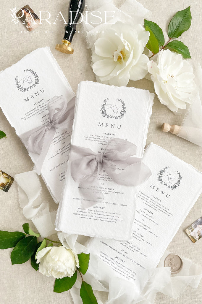 Sybille Handmade Paper Wedding Menus