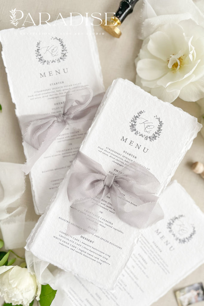 Sybille Handmade Paper Wedding Menus