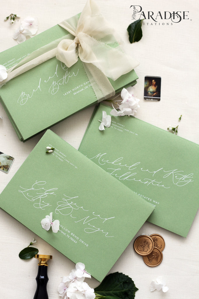 Pear Envelopes White Ink Printing