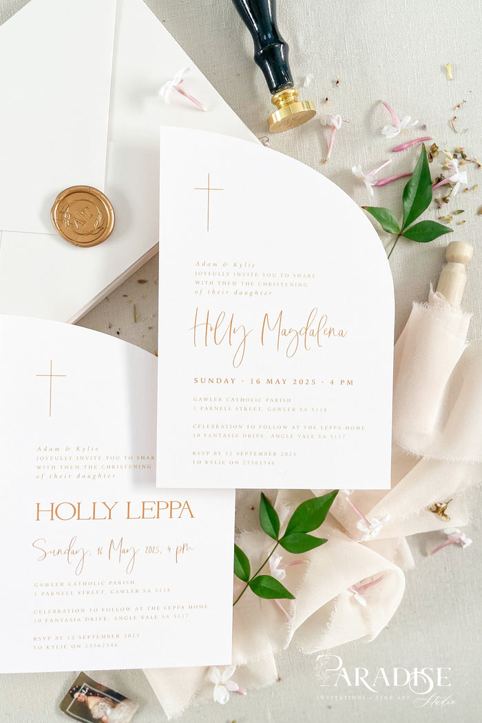 Dafna Half Arch Christian Invitations