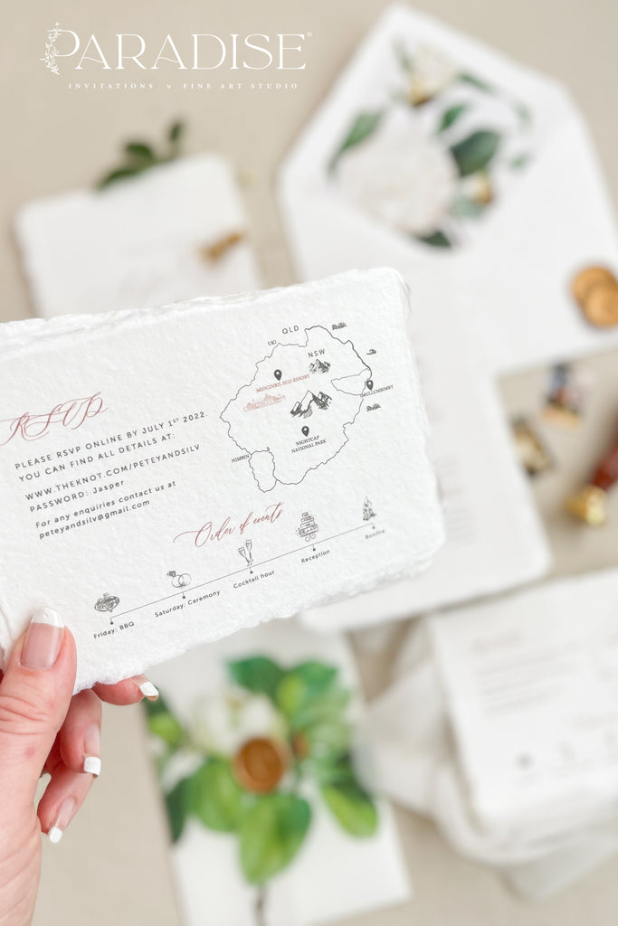 Maggie Handmade Paper Wedding Invitation Sets