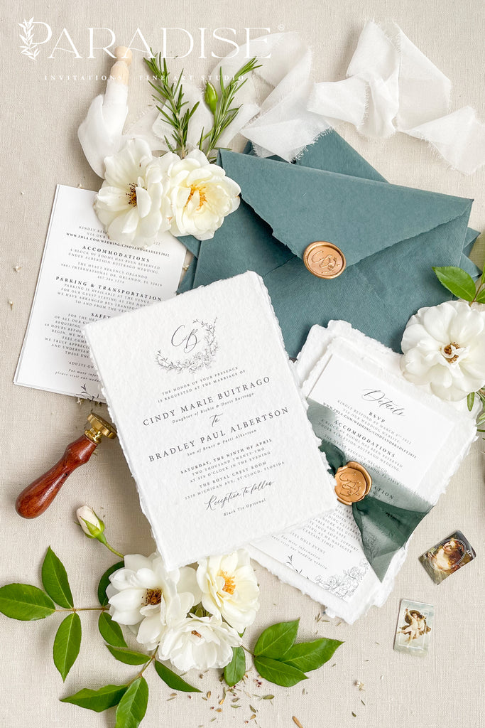 Edelie Handmade Paper Wedding Invitation Sets