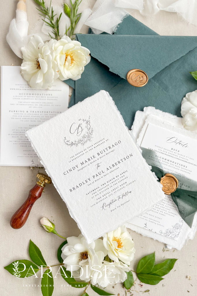 Edelie Handmade Paper Wedding Invitation Sets