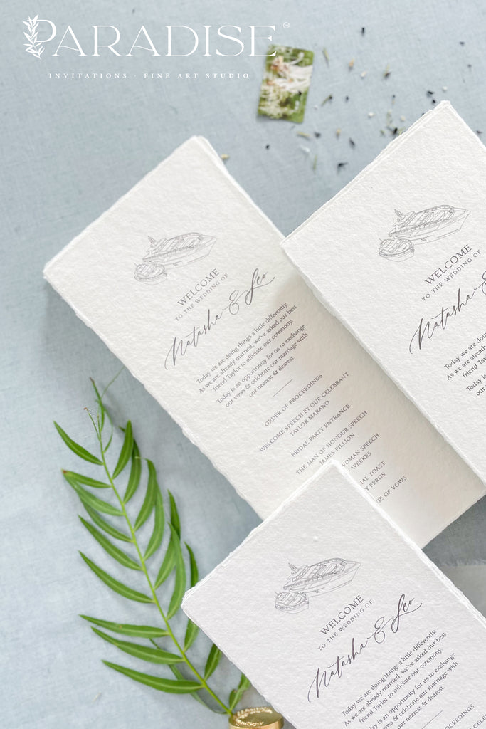 Jasmin Hand Drawn Wedding Programs