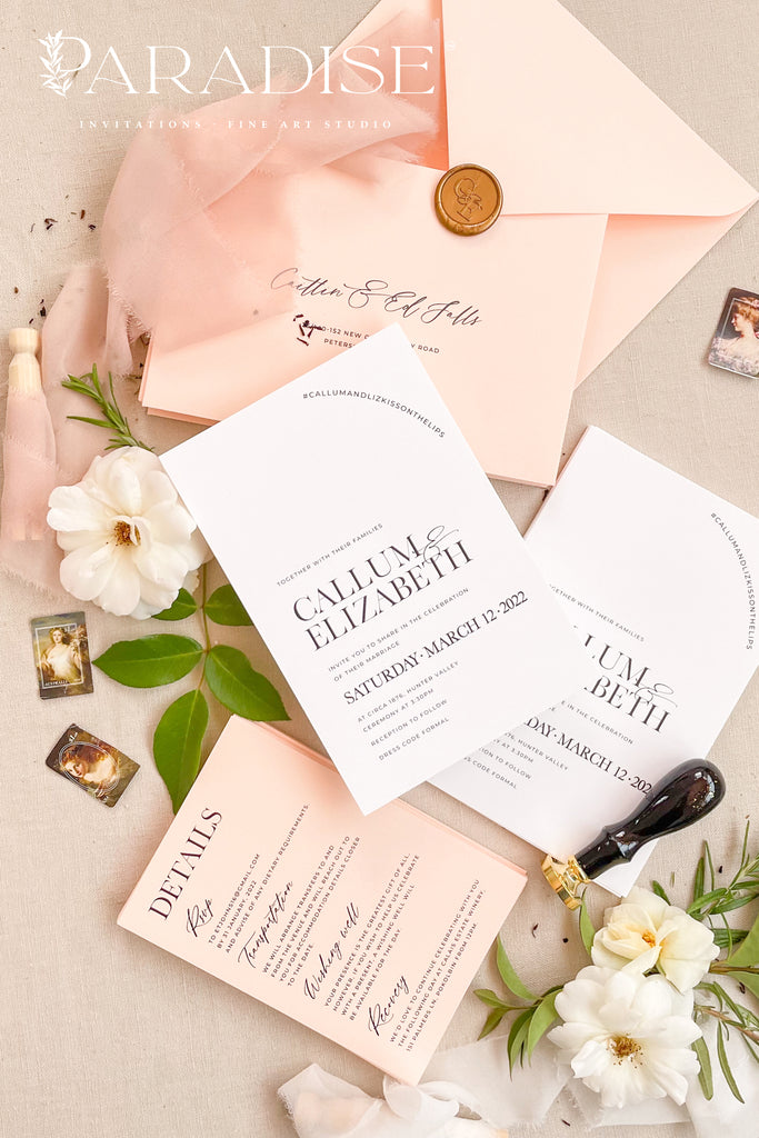 Lizette Blush Wedding Invitations