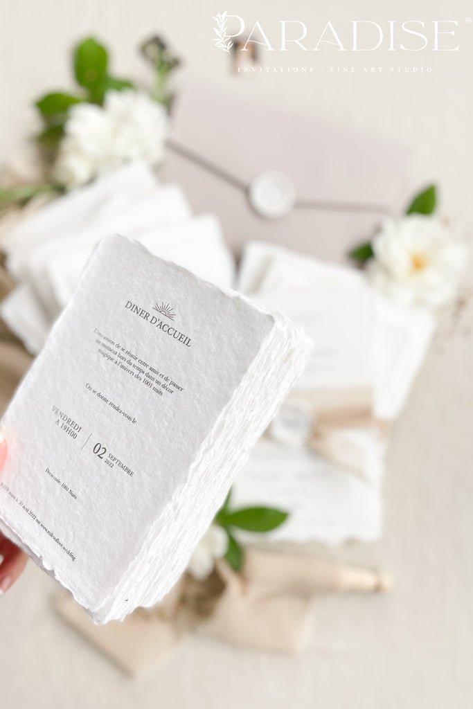 Phoenix Handmade Paper Wedding Invitation Sets