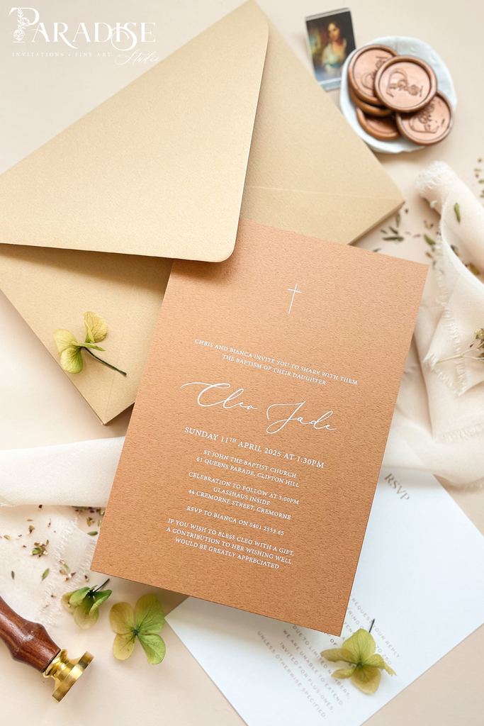 Kinsley Cinnamon Christian Invitations