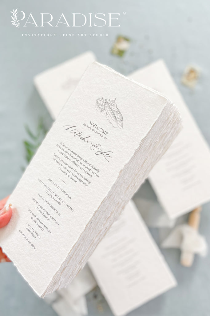 Jasmin Hand Drawn Wedding Programs