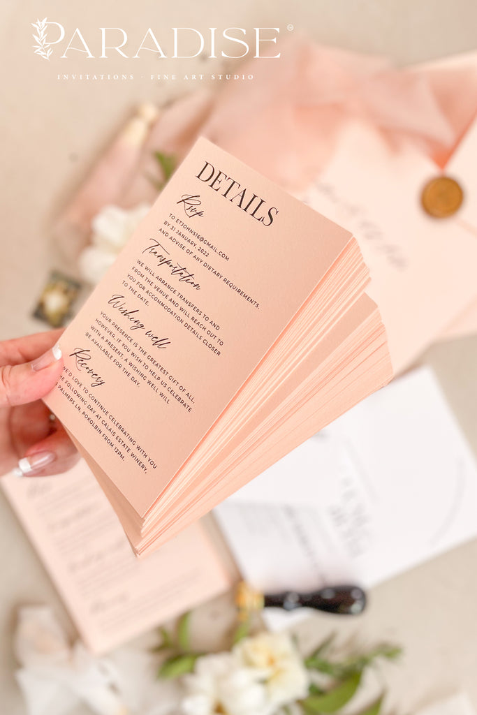 Lizette Blush Wedding Invitations