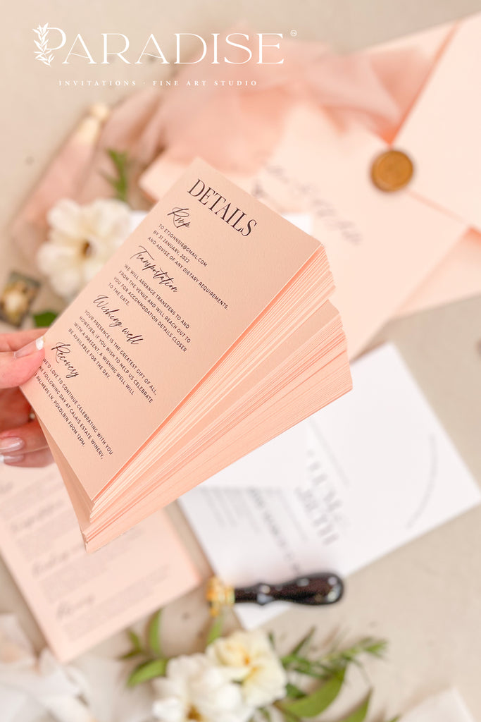 Lizette Blush Wedding Invitations