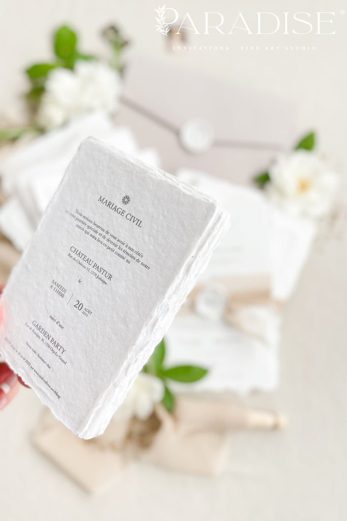 Phoenix Handmade Paper Wedding Invitation Sets