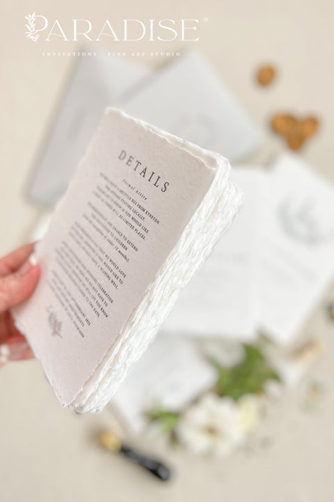 Ottilie Handmade Paper Wedding Invitation Sets
