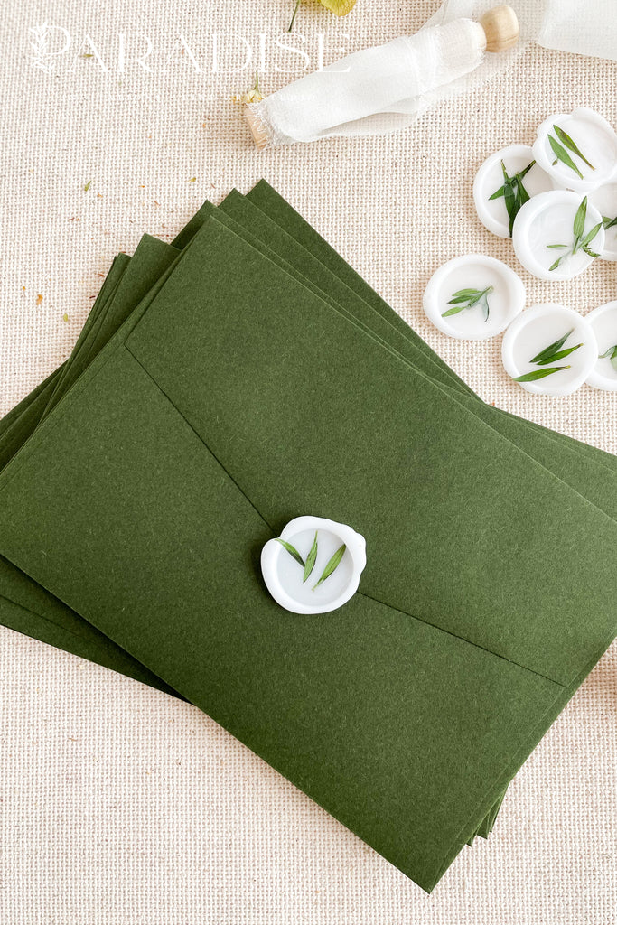 Vellum and Dry Leaves Wax Seals