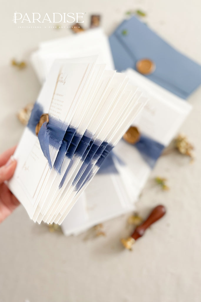 Marley Dusty Blue Wedding Invitations