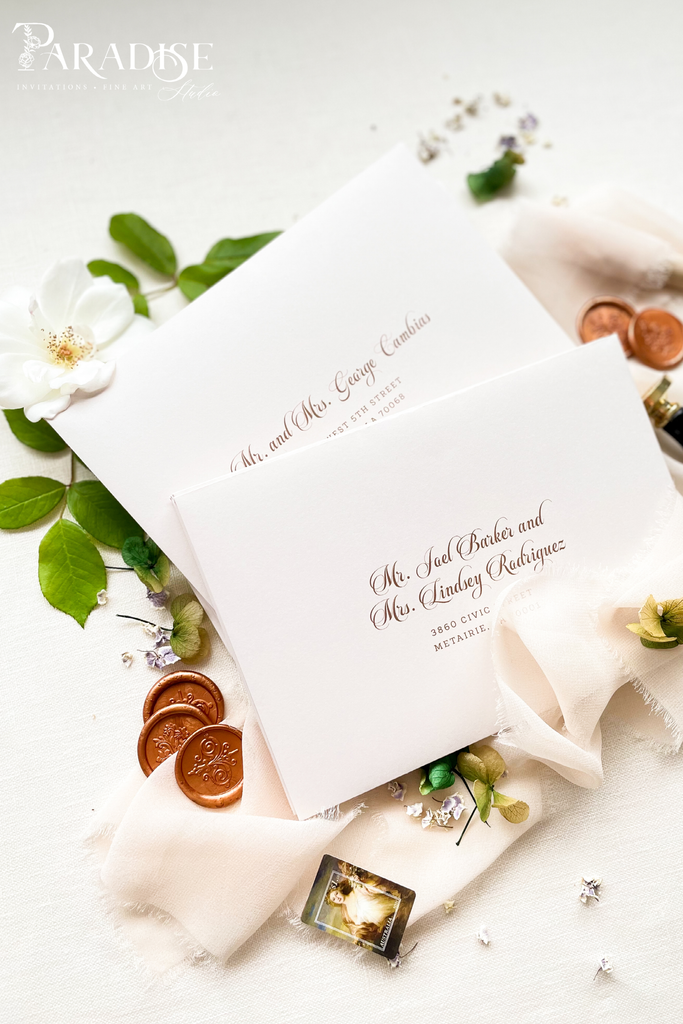 Ivory Envelopes Black Ink Printing