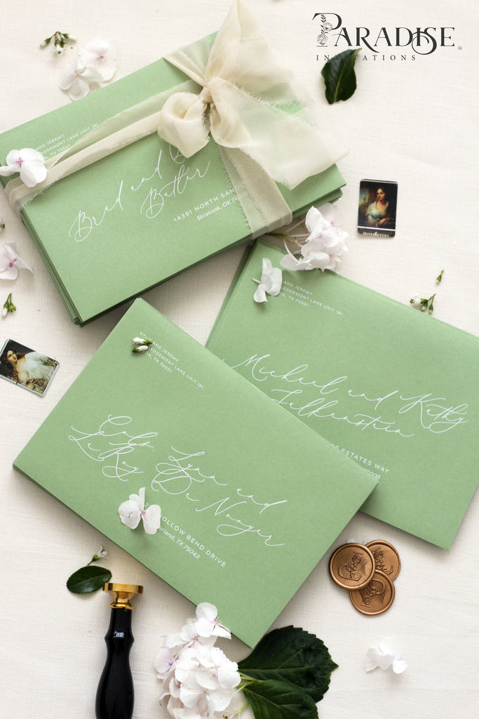 Pear Envelopes White Ink Printing