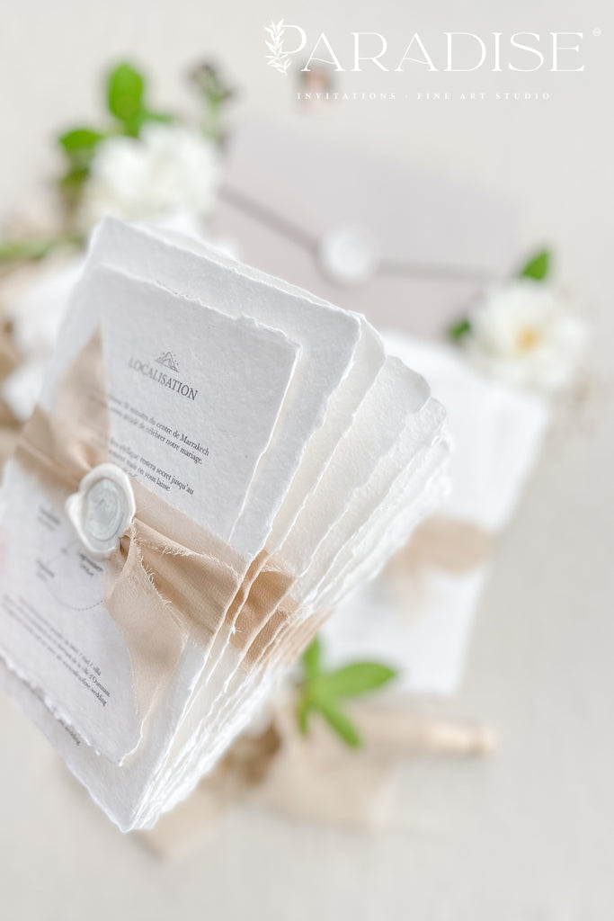 Phoenix Handmade Paper Wedding Invitation Sets