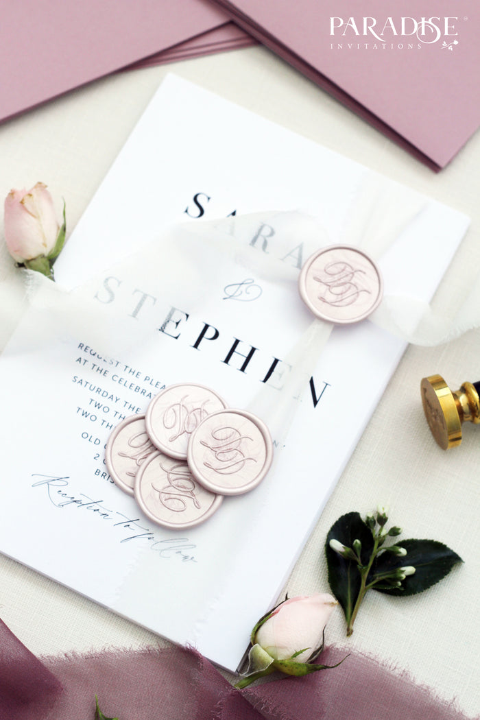 Blush Metallic Wax Seals