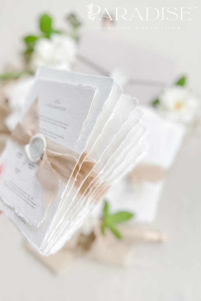 Phoenix Handmade Paper Wedding Invitation Sets