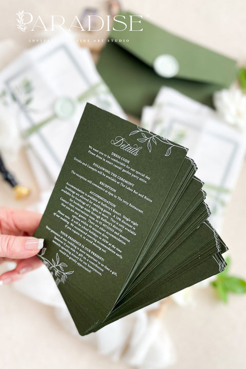 This exquisite wedding invitation set offers a blend of natural elegance and romantic charm. Each timeless romantic wedding stationery piece is printed on luxurious handmade paper with a beautiful deckle edge, providing a rich, tactile feel. The result is a truly elegant and beautiful suite that is also an environmentally conscious choice, perfect for your special day.