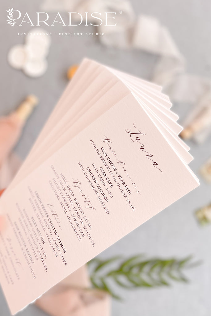 Harriette Calligraphy Wedding Menus