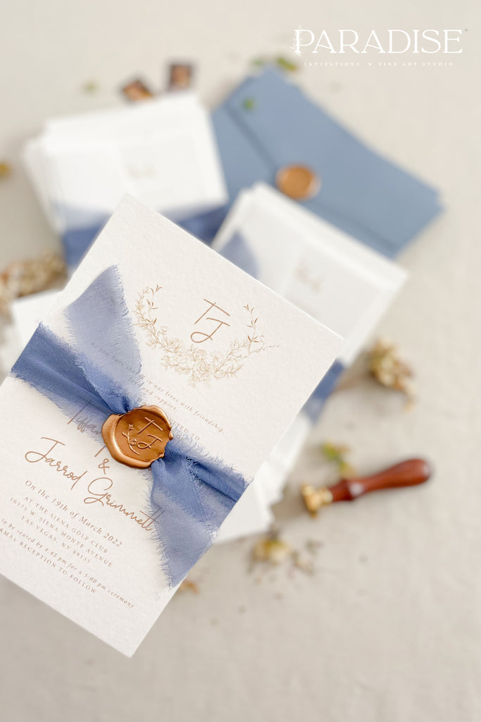 Marley Dusty Blue Wedding Invitations