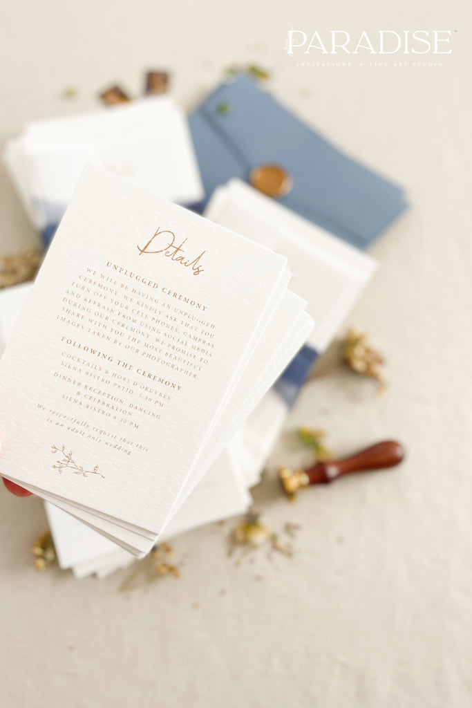 Marley Dusty Blue Wedding Invitations