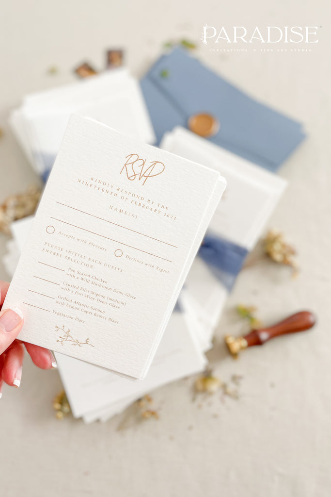 Marley Dusty Blue Wedding Invitations