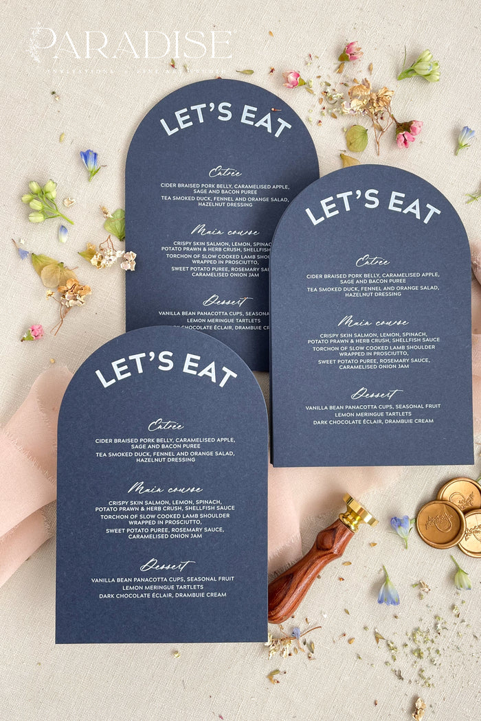 Amiyah Arch Wedding Menus