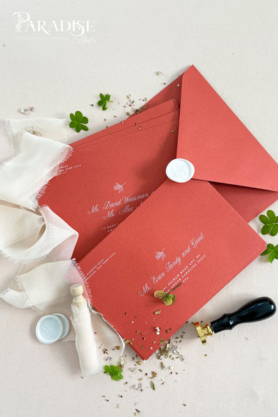 Rust Envelopes and White Ink Address Printing – Kattone
