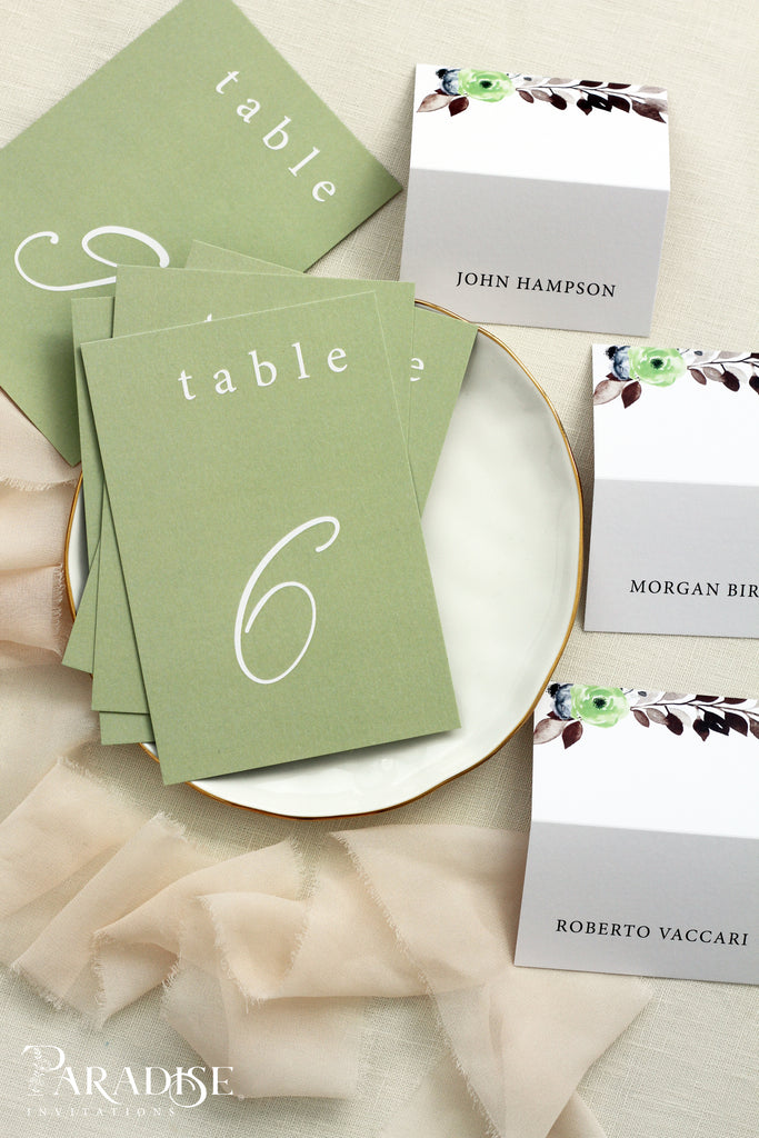 Marchelle Green Table Numbers