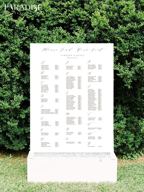 Amabella Table Seating Chart
