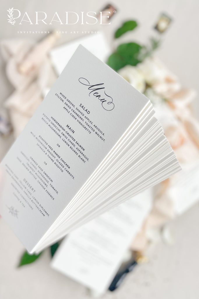 Romilly Calligraphy Wedding Menus