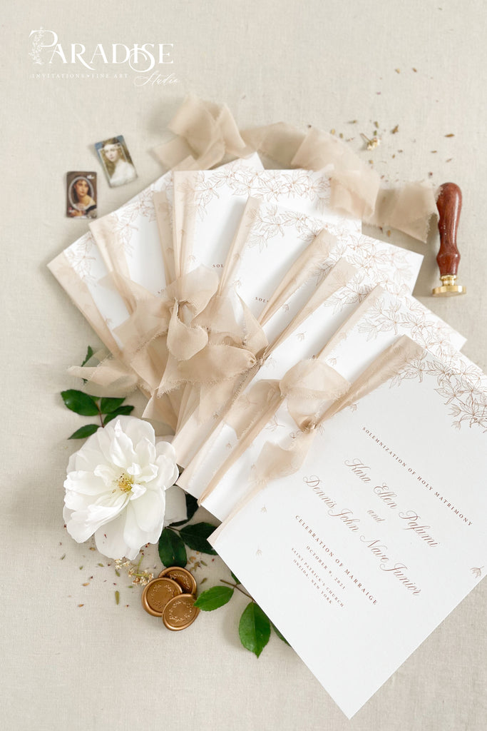 Norianne Floral Wedding Programs