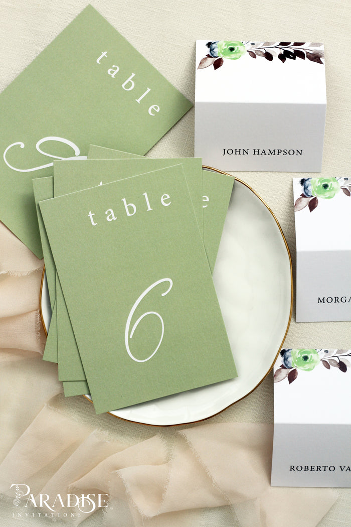 Marchelle Green Table Numbers