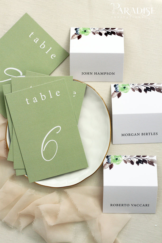 Marchelle Green Table Numbers