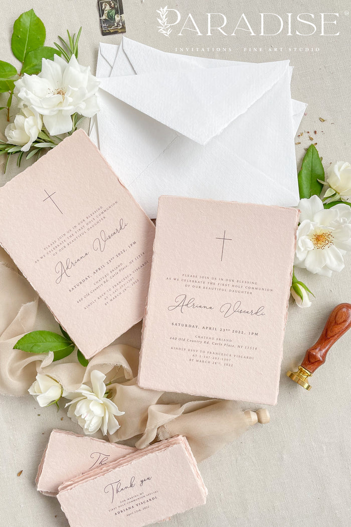 Adelaide Handmade Paper Christian Invitations