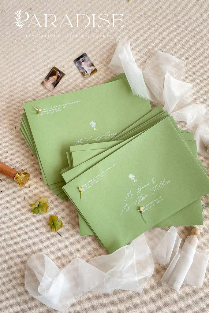 Pear Envelopes and White Ink printing