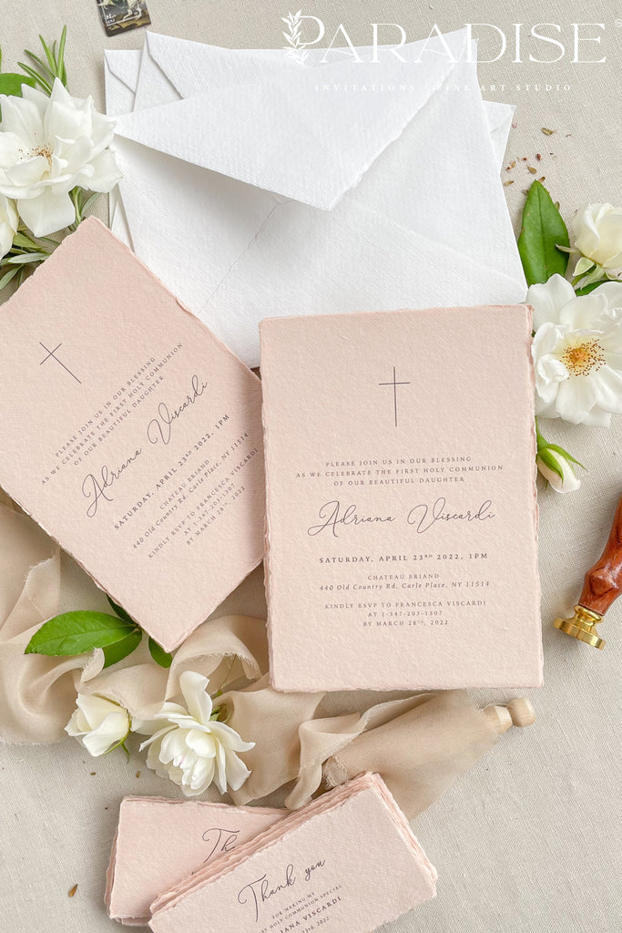 Adelaide Handmade Paper Christian Invitations