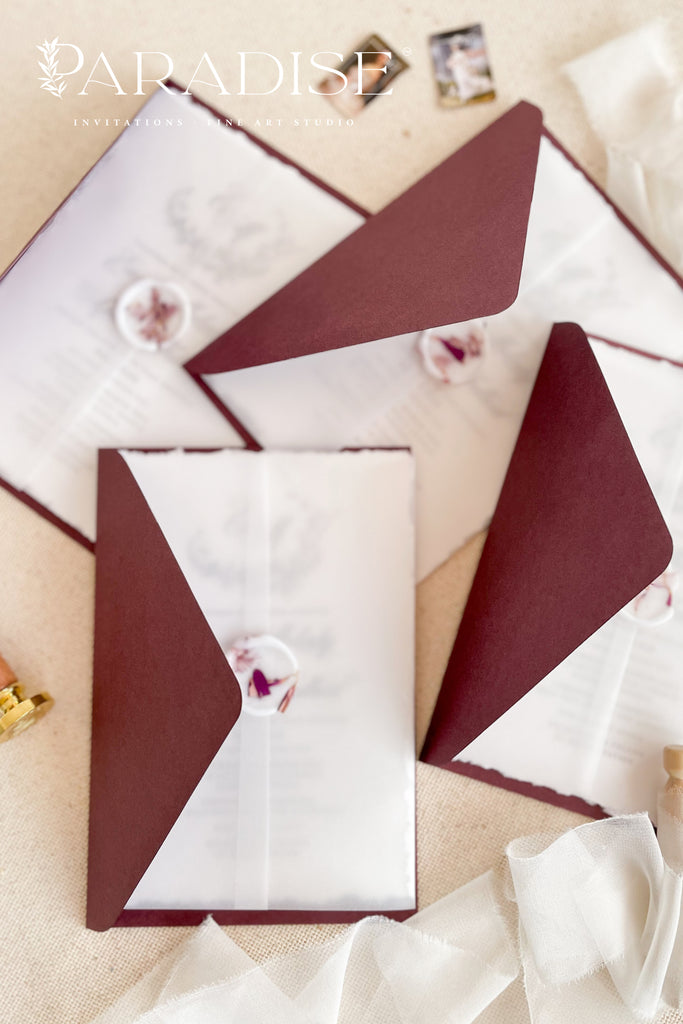 Clemence Handmade Paper Wedding Invitation Sets