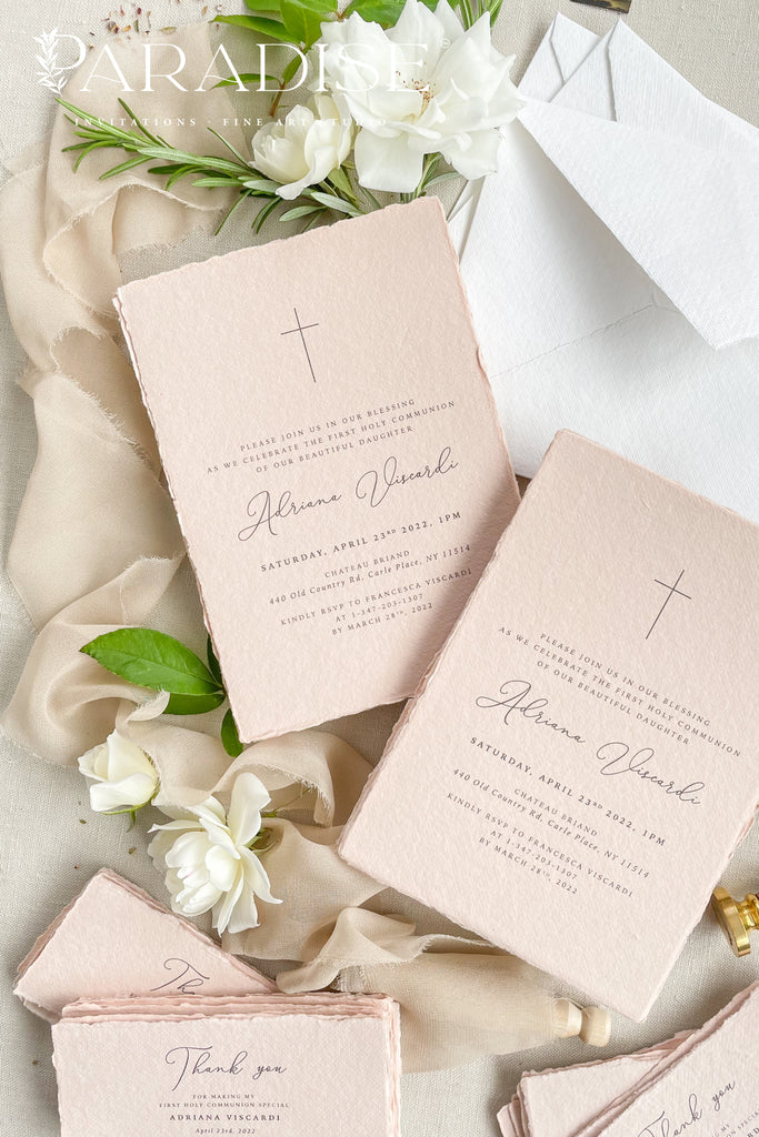 Adelaide Handmade Paper Christian Invitations