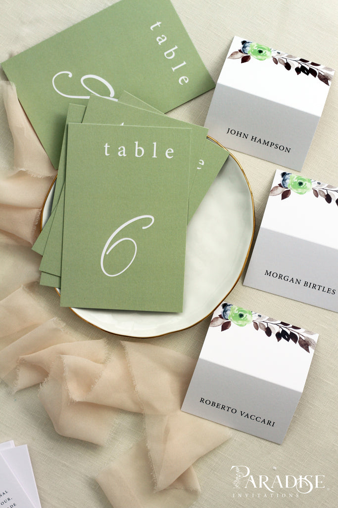 Marchelle Green Table Numbers