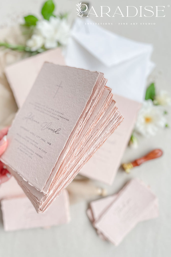 Adelaide Handmade Paper Christian Invitations